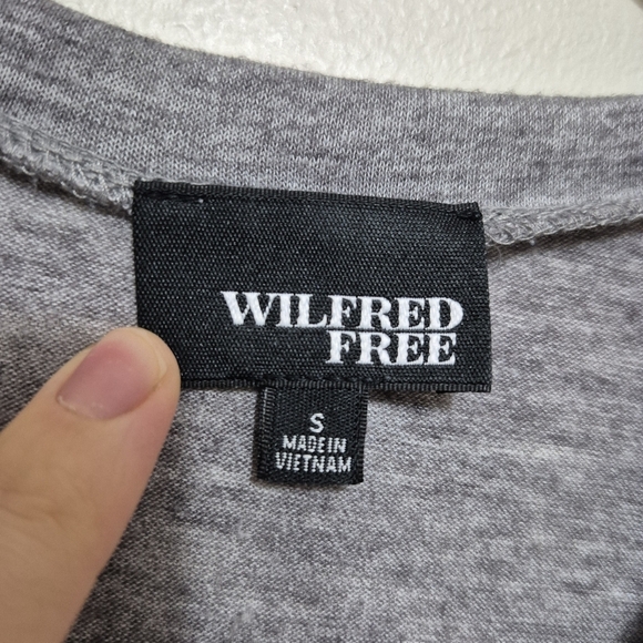 Wilfred Free Women’s Neutral Minimalist Grey Long Sleeve Midi Dress – Size Small - Picture 4 of 5